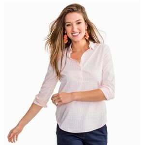 TU Southern Tide Hadley popover shirt pink sizll
